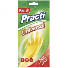 Перчатки резиновые Paclan "Practi.Universal", р.L, желтые